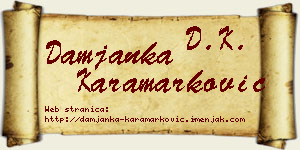 Damjanka Karamarković vizit kartica